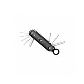 Topeak Fix Station Allen Key Set in silver and black, durable bike repair tool kit with multiple Allen wrenches for bike maintenance.