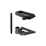 Topeak Tune-Up Station upgrade kit with extension pole, stabilizer, and tool tray in black for bike workshop maintenance.
