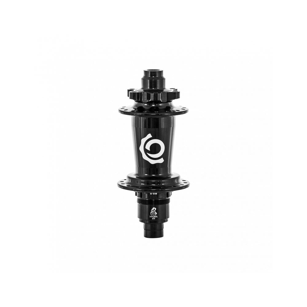 Crankbrothers I9 Hydra rear downhill hub in black with 157mm boost spacing, XD freehub, 32 spokes, durable bicycle component.