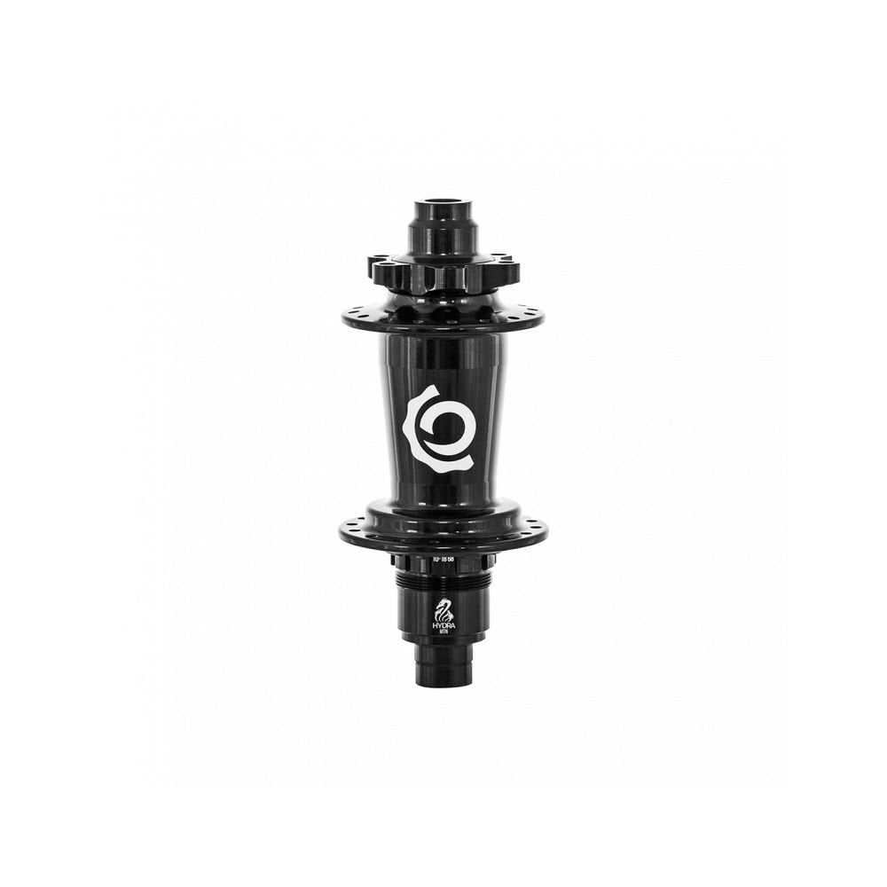Crankbrothers I9 Hydra rear superboost hub in black with 157mm boost spacing and XD freehub, 32H spokes.