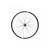 Crankbrothers Synthesis Gravel alloy front wheel with wide rim profile, tubeless ready for gravel biking components.