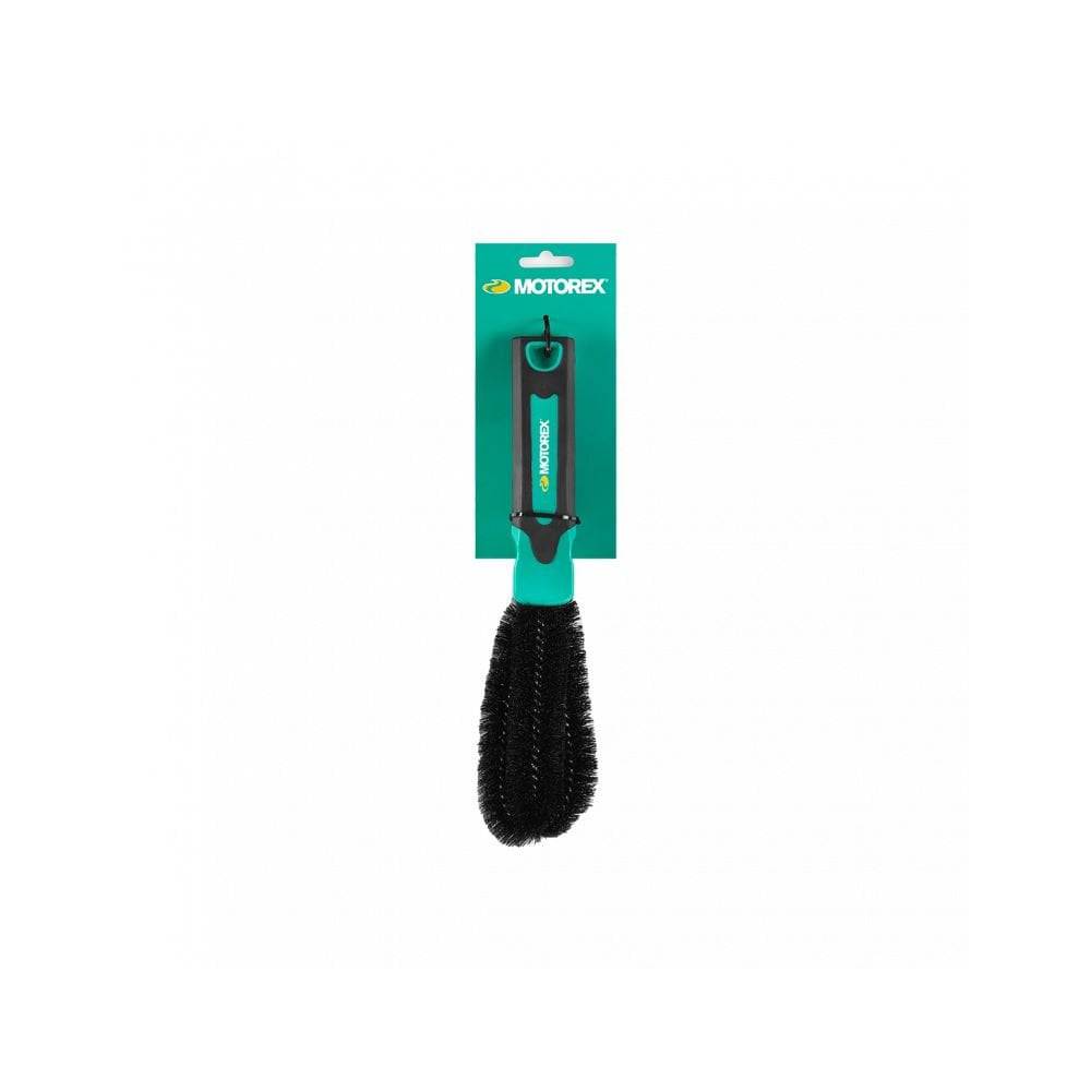Motorex bicycle cleaning brushes set with hard, soft, and cassette brushes for bike maintenance and cleaning.