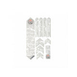 All Mountain Style Red Bull Hardline frame guard and stickers, mountain biking protection kit with vibrant red design and branding.