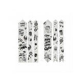 All Mountain Style frame guard stickers for gravel and road bikes, black and white protective accessories on a bike frame.