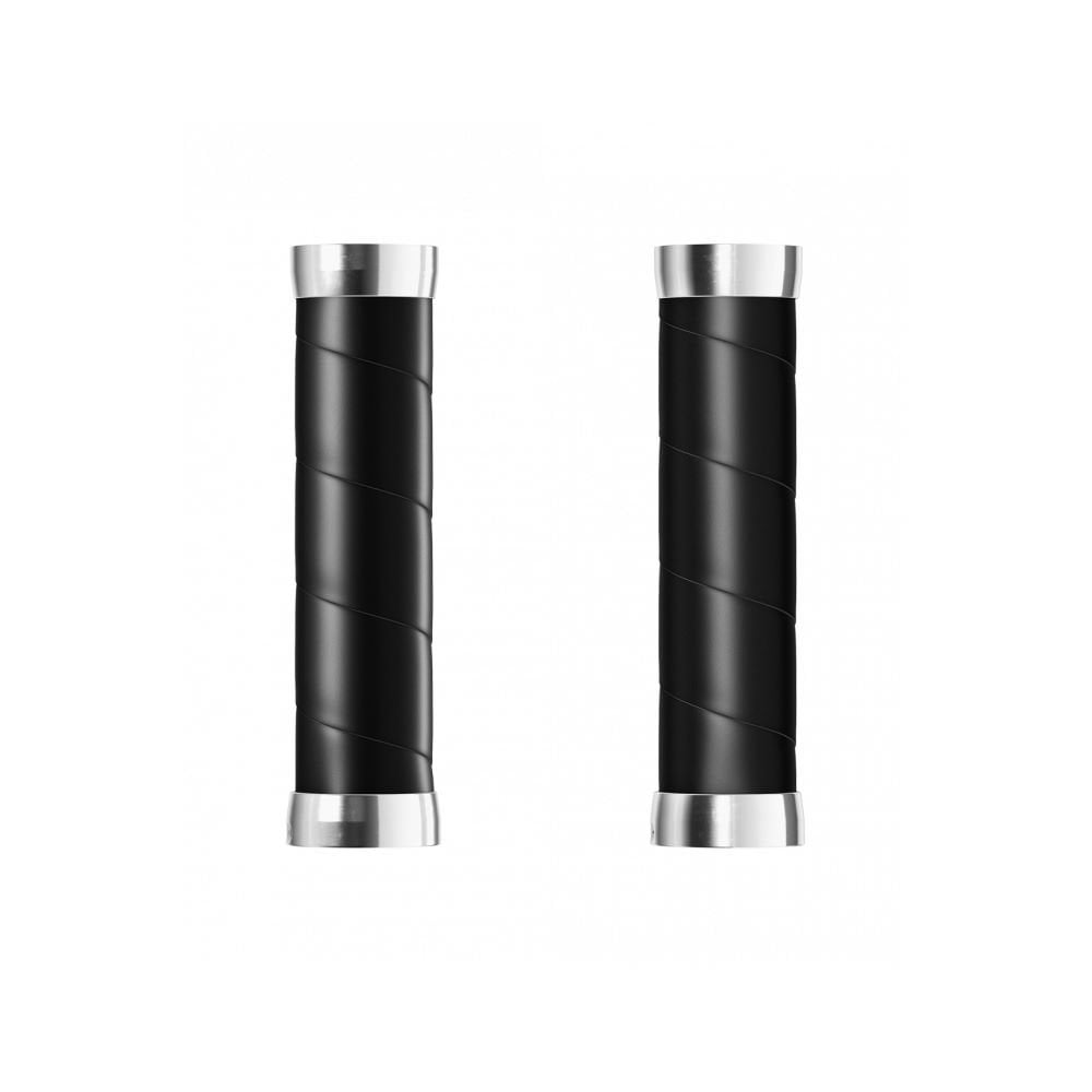 Brooks Slender Leather Bike Handlebar Grips with aluminium core and replaceable tape, designed for comfortable cycling control.