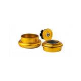 Cane Creek Hellbender 70 IS41/28.6 and IS52/40 bicycle headset with premium bearings, showing the components and bearing details.
