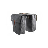 Brooks Brick Lane vintage-inspired water-resistant bike panniers set with leather accents and secure straps for cycling accessories.