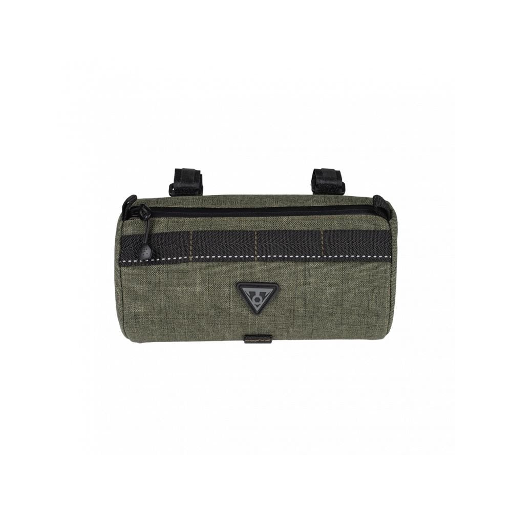 Topeak Tubular Barbag handlebar bag with shock-absorbing foam and Molle straps, designed for cycling accessories.