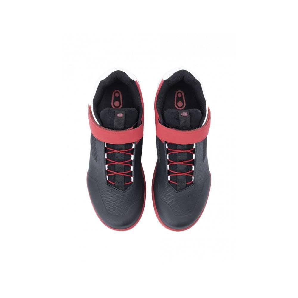 Crank Brothers Stamp Speedlace MTB shoes in black, flat pedal mountain biking footwear with quick laces and durable design.
