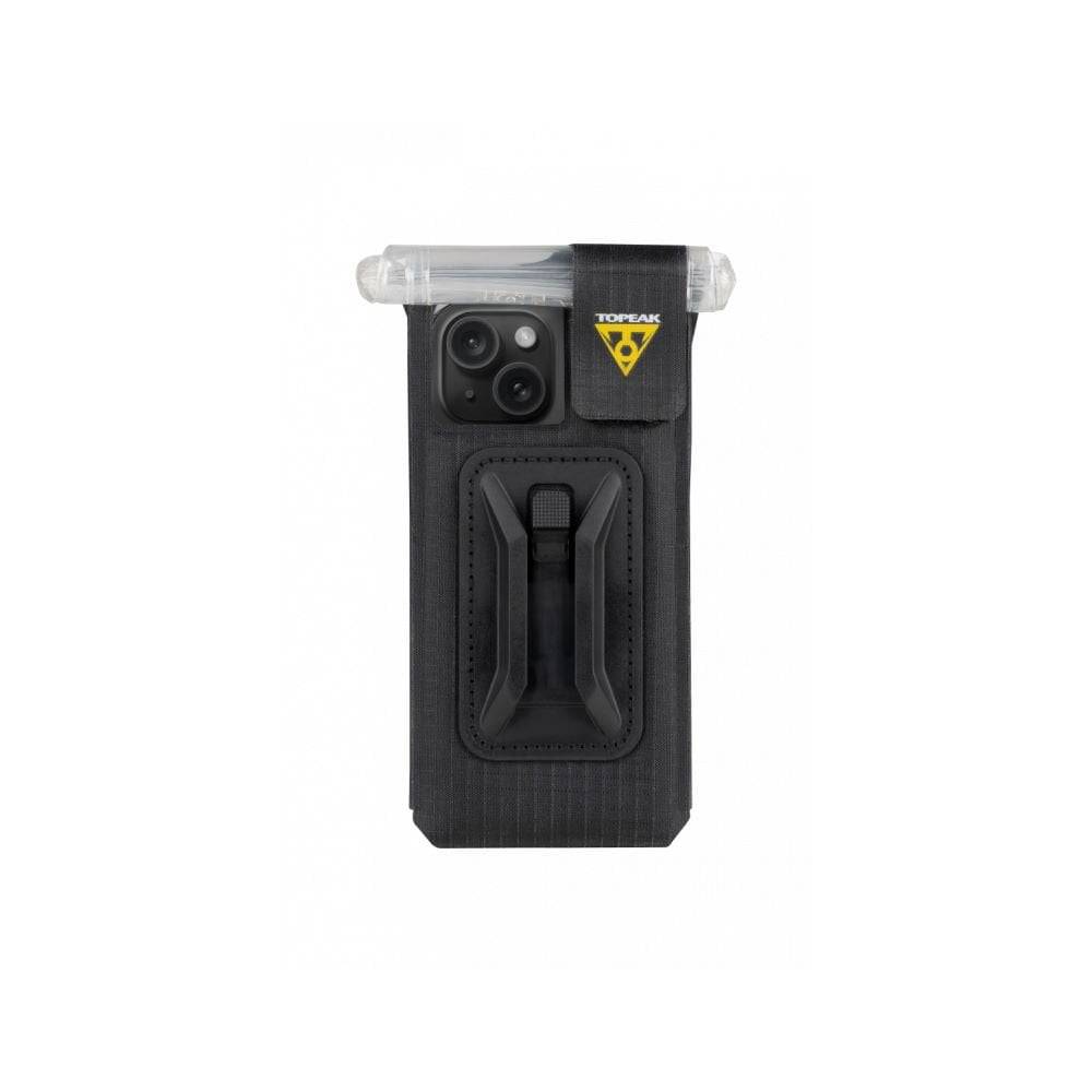 Topeak waterproof phone drybag with QuickClick® mount, designed for smartphones up to 6.9 inches, outdoor cycling accessories.