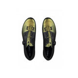 Fizik R4 Tempo Overcurve road cycling shoes with BOA closure and carbon outsole, showing sleek black design and secure fit.