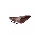 Brooks B17 Narrow saddle for sporty cyclists, lightweight, durable bike seat with leather cover and metal rails.