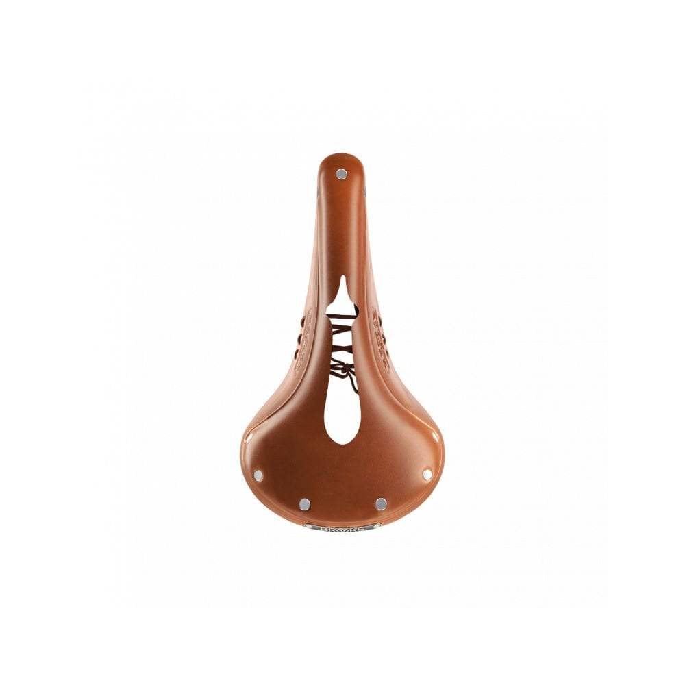 Brooks B17 Narrow Carved Bike Saddle with pressure-relieving cut-out, designed for comfortable cycling.