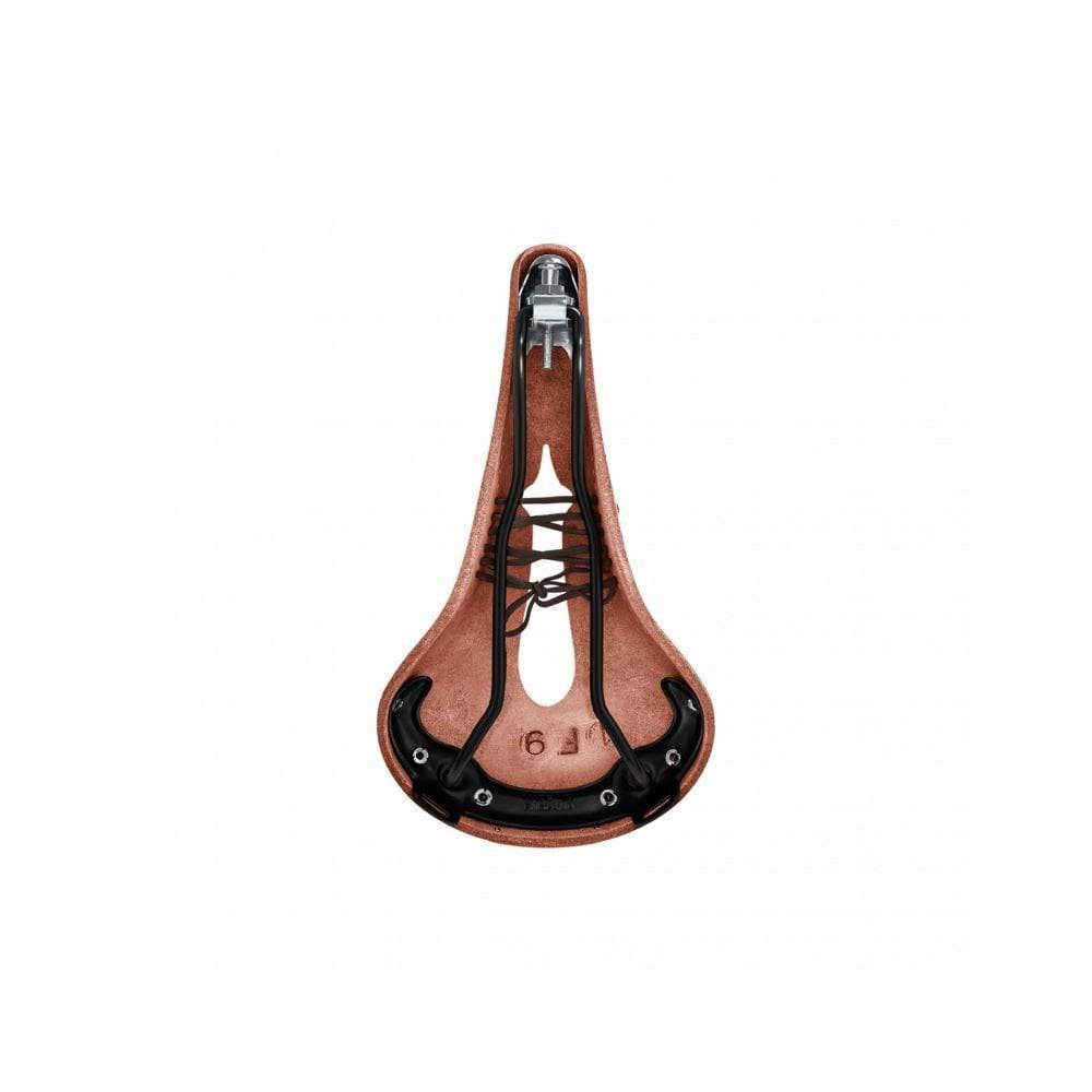Brooks B17 Narrow Carved bike saddle with pressure-relieving cut-out, designed for comfortable cycling.
