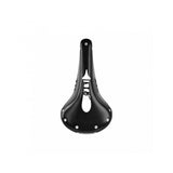 Brooks B17 Narrow Carved Bike Saddle with pressure-relieving cut-out and sleek design, ideal for comfortable cycling.