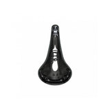 Brooks B17 Narrow carved bike saddle with pressure-relieving cut-out, designed for comfort and support during cycling.