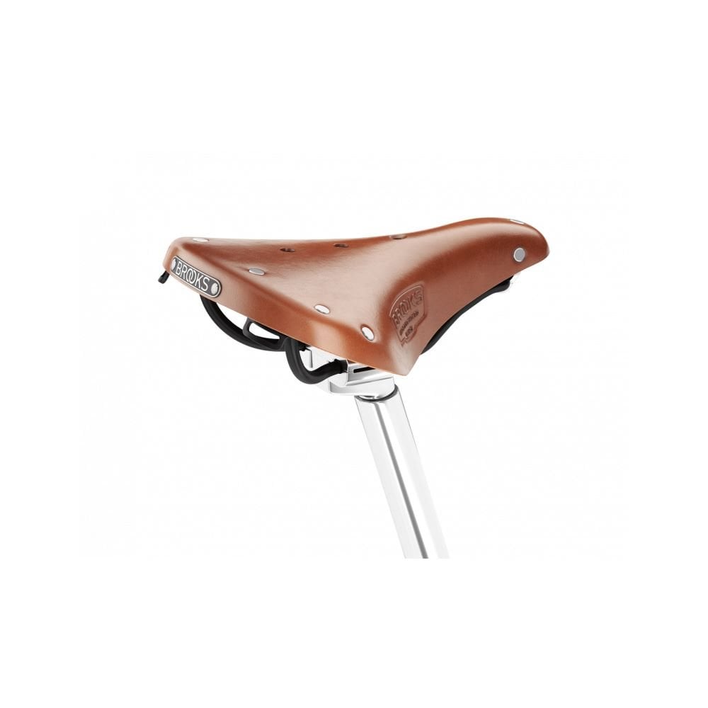 Brooks B17 Short Ladies ergonomic bike saddle with steel rails, designed for women's comfort and cycling performance.