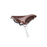 Brooks B17 Short Ladies Bike Saddle with steel rails, ergonomic women's bike seat designed for comfort and durability.