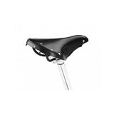 Brooks B17 Short Ladies ergonomic bike saddle with steel rails, designed for women's cycling comfort and support.