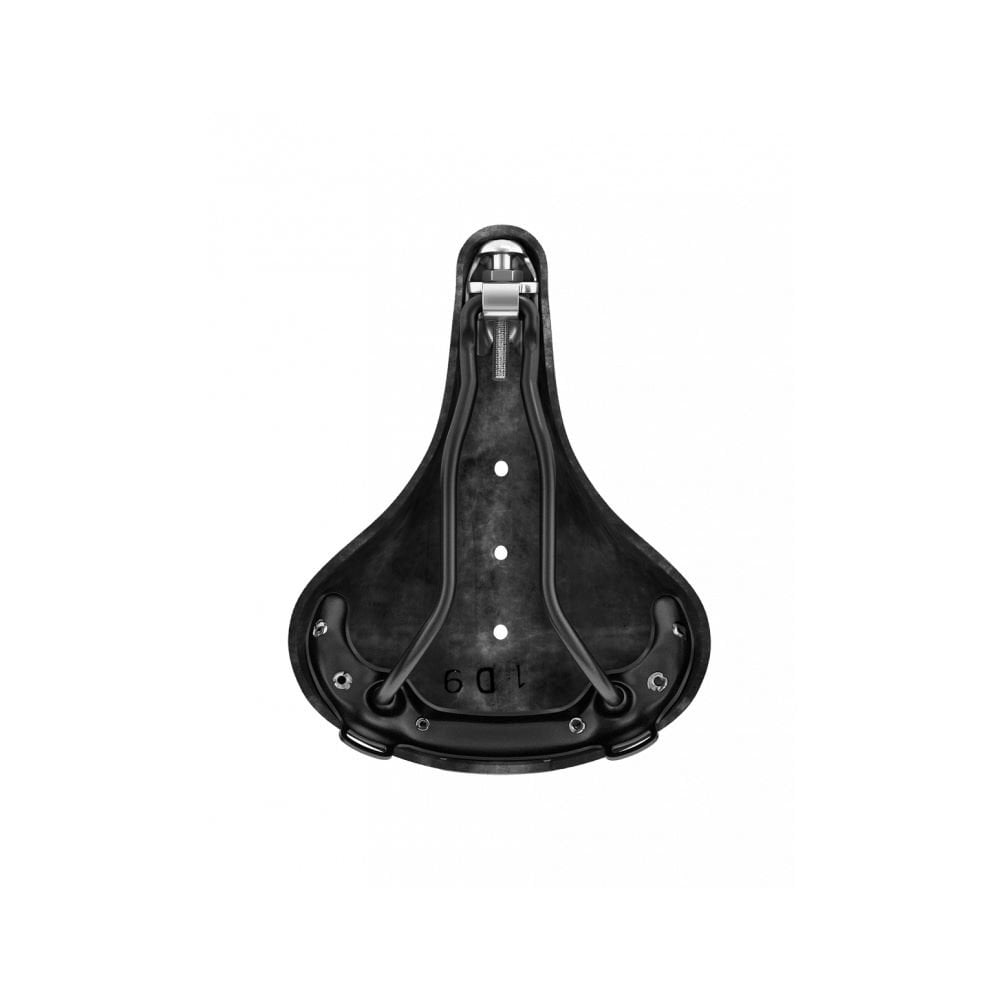 Brooks B17 Short Ladies bike saddle with ergonomic design and steel rails, suitable for women's cycling components.
