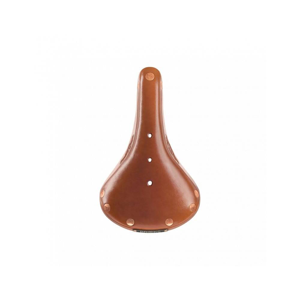 Brooks B17 Special leather saddle with steel rails for comfortable cycling, shown from the side with detailed leather surface.
