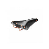 Brooks B17 Special leather saddle with steel rails for comfortable cycling, shown with detailed close-up of saddle surface and rails.
