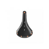 Brooks B17 Special leather saddle with steel rails for comfortable cycling, shown from a side view on a bike seat.