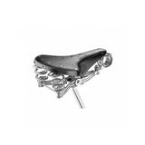 Brooks B33 saddle with rear coil springs and chrome rails, designed for comfortable cycling.