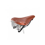 Brooks B66 saddle for touring and city bikes, unisex design with dual black steel rails, suitable for comfortable cycling.