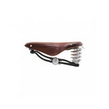 Brooks B66 saddle for touring and city bikes with dual black steel rails, unisex design, durable bike component.