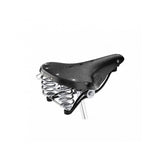 Brooks B66 saddle for touring and city bikes with dual black steel rails, unisex design, durable bicycle component.
