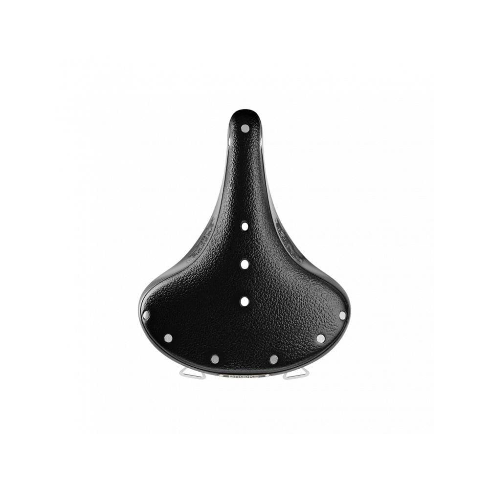 Brooks B66 saddle for touring and city bikes, unisex design with black steel rails, durable and comfortable bike component.