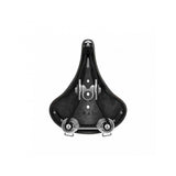 Brooks B66 saddle for touring and city bikes with dual black steel rails, unisex design, bike component for comfortable riding.