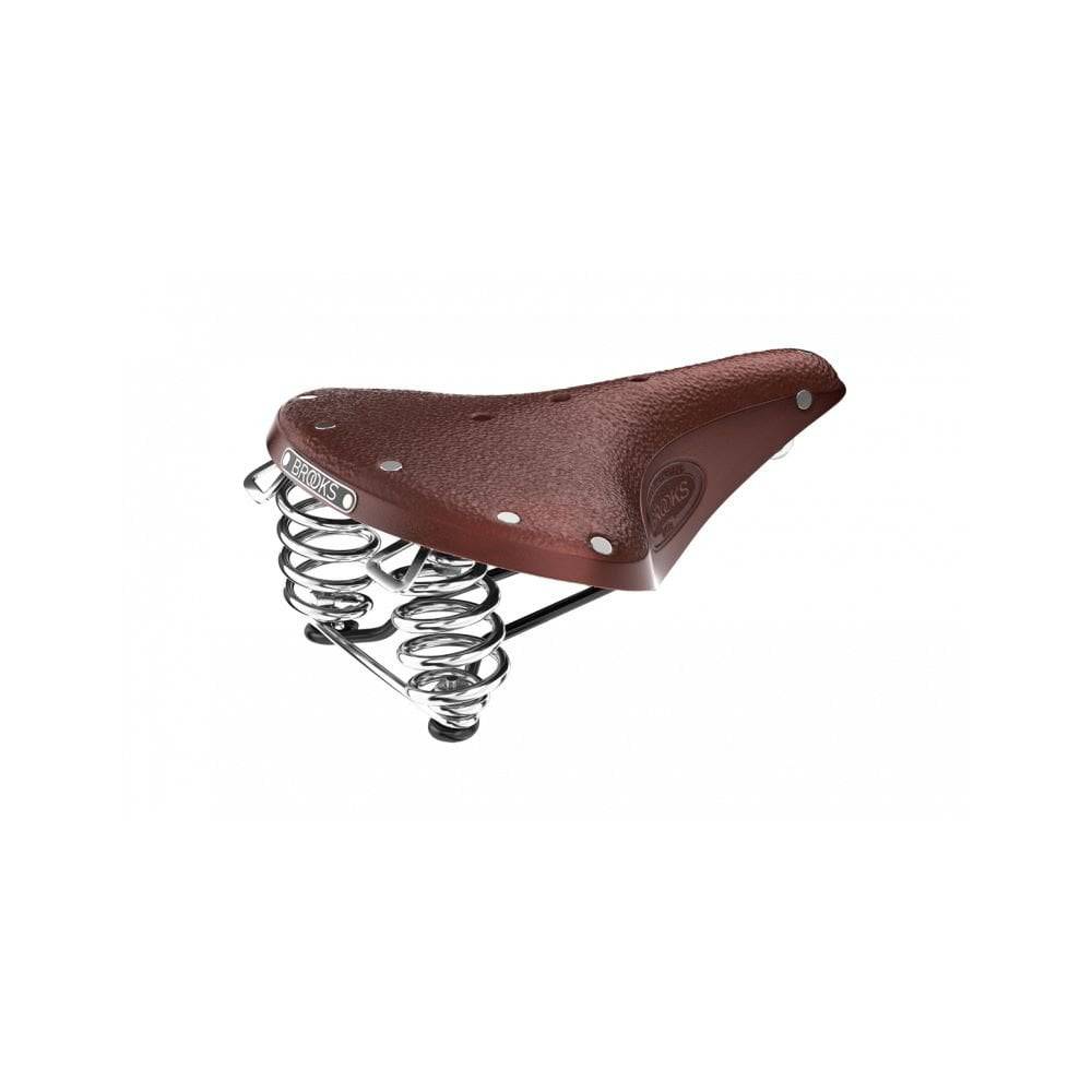Brooks B67 Ladies Saddle with coil spring suspension, featuring a comfortable riding design and durable components.