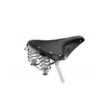 Brooks B67 Ladies Saddle with coil spring suspension, comfortable bike component for women’s cycling.
