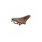 Brooks B68 leather city bike saddle with rear bag loops, designed for comfort and style on urban bicycles.