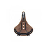 Brooks B68 leather city bike saddle with rear bag loops, designed for comfort and durability on urban bicycles.