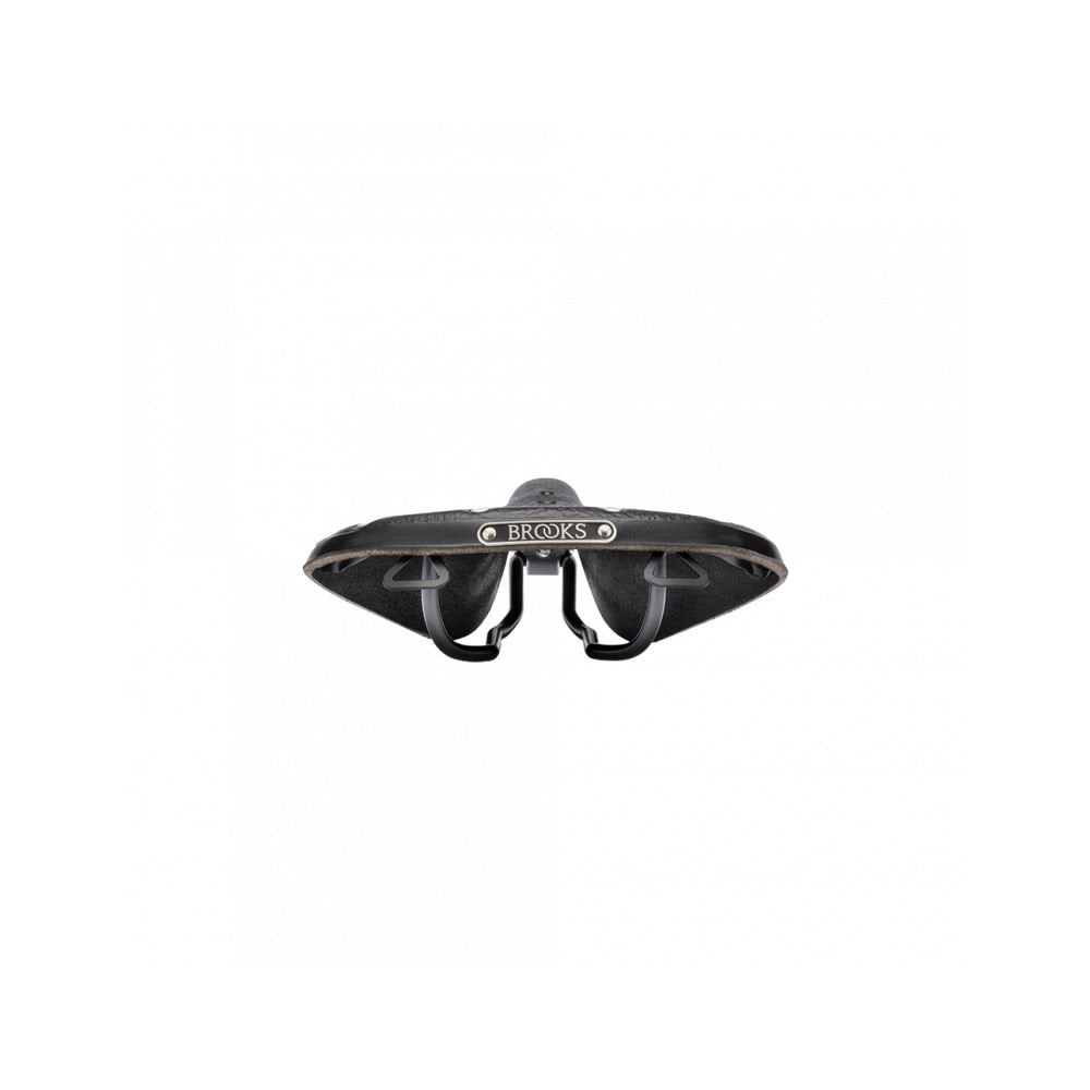Brooks B68 leather city bike saddle with rear bag loops, designed for comfortable cycling and versatile urban riding.