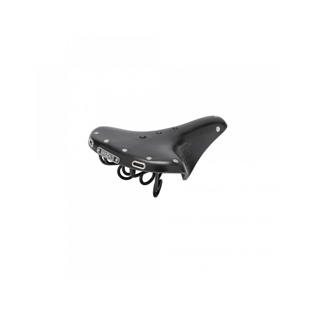 Brooks B72 unisex bicycle saddle with loop suspension, designed for comfortable upright riding, shown in close-up view.