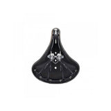 Brooks B72 unisex bicycle saddle with loop suspension, designed for comfortable upright riding, viewed from the side.