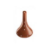 Brooks Flyer saddle with sprung suspension for MTB and long rides, showcasing its durable leather cover and sturdy support.