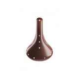 Brooks Flyer saddle with sprung suspension for comfortable mountain biking and long rides, mounted on a bike seat post.