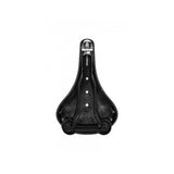 Brooks Flyer saddle with sprung suspension, designed for comfortable mountain biking and long-distance cycling.