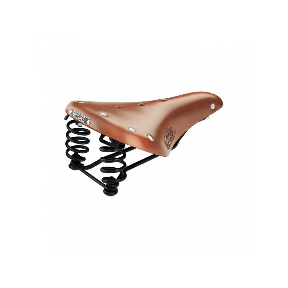 Brooks Flyer Short Saddle for women, designed for long-distance and mountain biking, with ergonomic padding and durable cover.