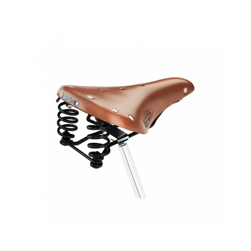 Brooks Flyer Short Saddle for women, designed for long-distance and mountain biking, showing ergonomic shape and padding.