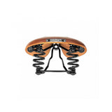 Brooks Flyer Short Saddle for women, designed for long-distance and mountain biking, with padded comfort and durable saddle design.