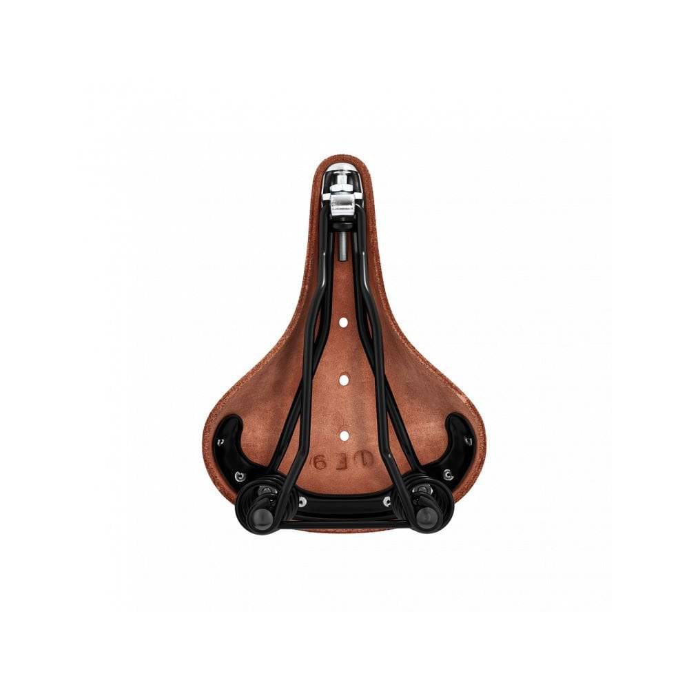 Brooks Flyer Short Saddle for women, designed for long-distance and mountain biking, offering comfort and durable components.