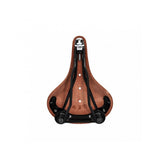Brooks Flyer Short Saddle for women, designed for long-distance and mountain biking, offering comfort and durable components.