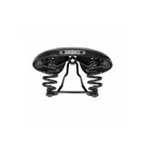 Brooks Flyer Short Saddle for women, designed for long-distance and mountain biking, with padded comfort and durable components.