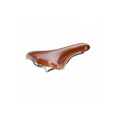 Brooks Swift Chrome Road Bike Saddle with chamfered design, showcasing sleek, stylish component for cycling comfort and performance.